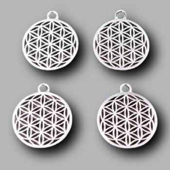 20 τμχ Ασημένια μενταγιόν Flower of Life Ρετρό βραχιόλι Σκουλαρίκια Μεταλλικά αξεσουάρ Γούρια DIY For Jewelry Crafts Findings