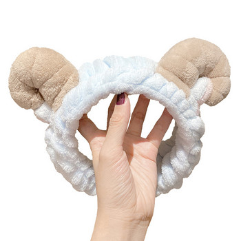 Ruoshui Woman Soft Lovely Sheep Horn Wash Face Hairband Дамски държачи за конска опашка Лента за глава Безел Аксесоари за коса Орнаменти Тюрбан