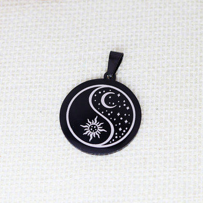 2 DB Sun Moon The Milky Way medál Barkácsolás rozsdamentes acél ajándék nőknek Férfi medál karkötőhöz Ékszer Találatok