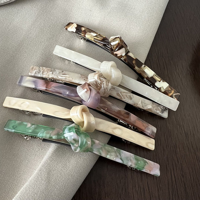 Ruoshui femeie acetat fundă franțuzească gheare de păr barote de păr la modă doamnă accesorii de păr clemă de primăvară cleme de păr