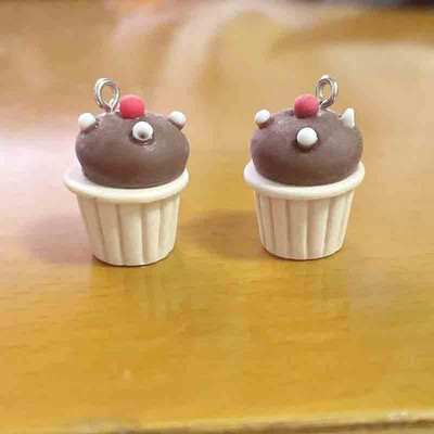 10db Szimulációs Cupcakes Aranyos medálok medálokhoz barkácsolás fülbevaló nyaklánc ékszer kiegészítők keresése