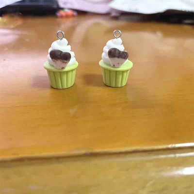 10db Szimulációs Cupcakes Aranyos medálok medálokhoz barkácsolás fülbevaló nyaklánc ékszer kiegészítők keresése