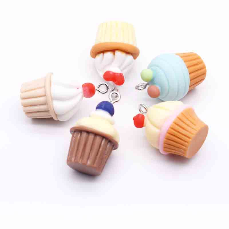 10db Szimulációs Cupcakes Aranyos medálok medálokhoz barkácsolás fülbevaló nyaklánc ékszer kiegészítők keresése