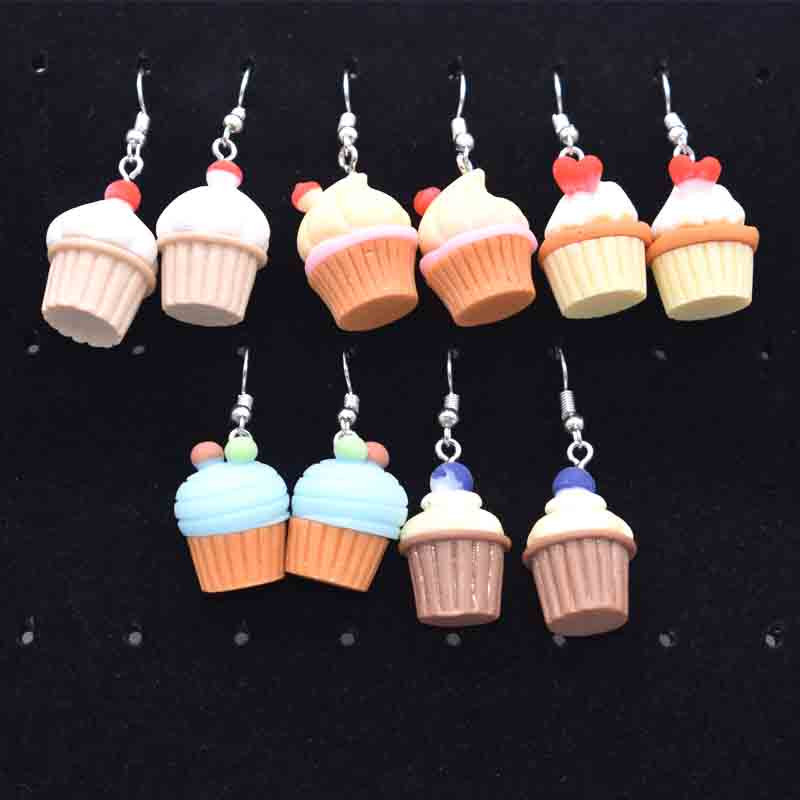 10db Szimulációs Cupcakes Aranyos medálok medálokhoz barkácsolás fülbevaló nyaklánc ékszer kiegészítők keresése