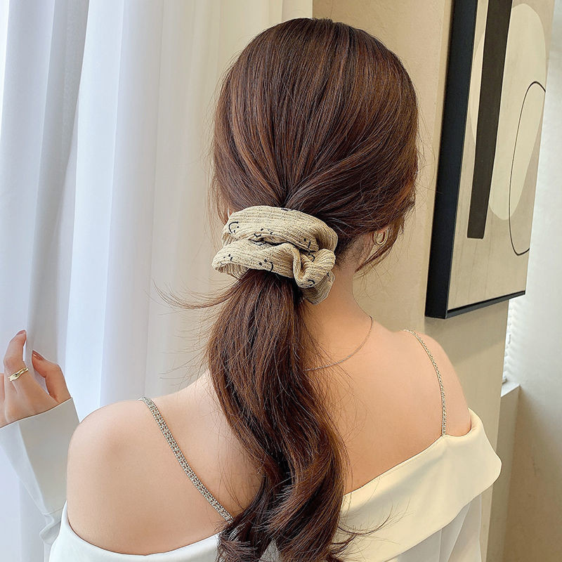 Νέα Κορεάτικη Γυναικεία Bubble Cotton Smiley Elastics Κορδέλα μαλλιών μονόχρωμη Scrunchies Hair Ties Γυναικεία αξεσουάρ για τα μαλλιά με αλογοουρά