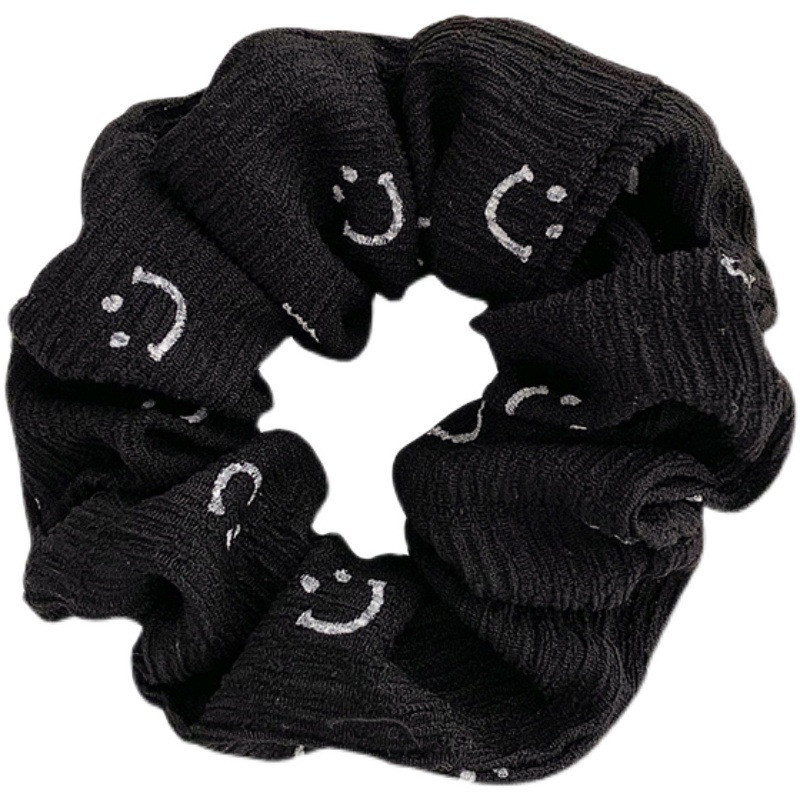 Νέα Κορεάτικη Γυναικεία Bubble Cotton Smiley Elastics Κορδέλα μαλλιών μονόχρωμη Scrunchies Hair Ties Γυναικεία αξεσουάρ για τα μαλλιά με αλογοουρά