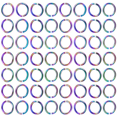 100 buc/lot Inel de salt din oțel inoxidabil O deschis 3,5 4 5 6mm 8mm 10 12mm Accesorii pentru bijuterii de culoare curcubeu DIY