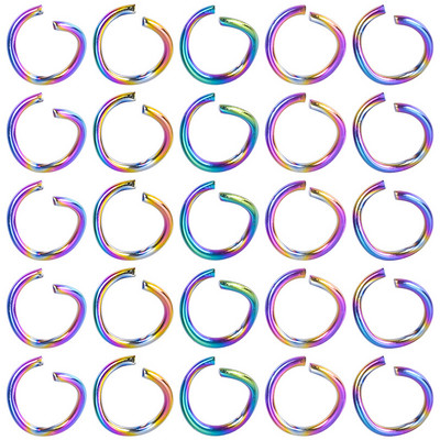 100db/tétel Rozsdamentes acél O nyitott ugrógyűrű 3.5 4 5 6mm 8mm 10 12mm barkács Szivárvány színű ékszer kiegészítők