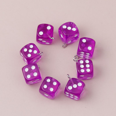 10 bucăți/Set de desene animate 3D zaruri pandantive farmece pentru realizarea de bijuterii crafting cercei drăguți coliere 9 culori accesorii manual