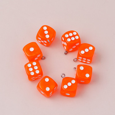 10 bucăți/Set de desene animate 3D zaruri pandantive farmece pentru realizarea de bijuterii crafting cercei drăguți coliere 9 culori accesorii manual