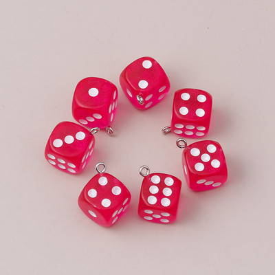 10 bucăți/Set de desene animate 3D zaruri pandantive farmece pentru realizarea de bijuterii crafting cercei drăguți coliere 9 culori accesorii manual