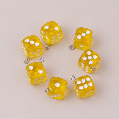 10 bucăți/Set de desene animate 3D zaruri pandantive farmece pentru realizarea de bijuterii crafting cercei drăguți coliere 9 culori accesorii manual