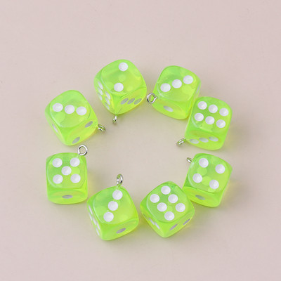 10 bucăți/Set de desene animate 3D zaruri pandantive farmece pentru realizarea de bijuterii crafting cercei drăguți coliere 9 culori accesorii manual