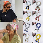 Ruoshui 70*70cm naiste siidist kandiline bandana lilleline rätik Daami ametlik rätik Naiste turbani peasall Peakatted Aksessuaarid