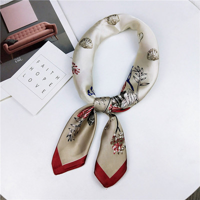 Ruoshui 70*70cm naiste siidist kandiline bandana lilleline rätik Daami ametlik rätik Naiste turbani peasall Peakatted Aksessuaarid