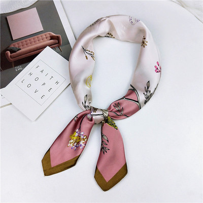 Ruoshui 70*70cm naiste siidist kandiline bandana lilleline rätik Daami ametlik rätik Naiste turbani peasall Peakatted Aksessuaarid