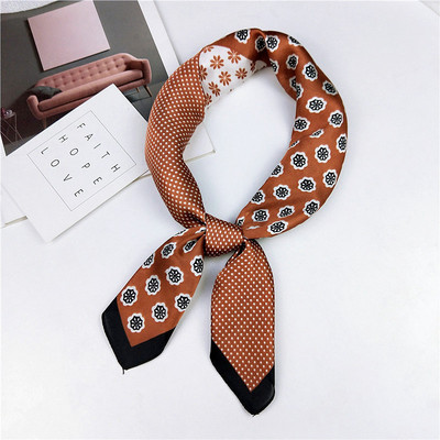 Ruoshui 70*70cm naiste siidist kandiline bandana lilleline rätik Daami ametlik rätik Naiste turbani peasall Peakatted Aksessuaarid