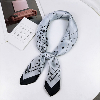 Ruoshui 70*70cm naiste siidist kandiline bandana lilleline rätik Daami ametlik rätik Naiste turbani peasall Peakatted Aksessuaarid