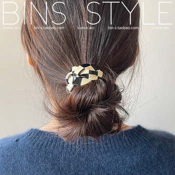 Жена Twist Weave Ацетатни вратовръзки за коса Еластична лента за коса в корейски стил Гумена лента за момичета Държачи за опашка Скрънчи Въже за коса