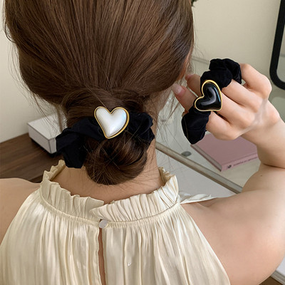 Ruoshui Lady Retro LOVE matu kaklasaites sievietei izsmalcinātas Scrunchie meitenes matu aksesuāri gumijas lentes elastīgas matu lentes zirgastes turētāji