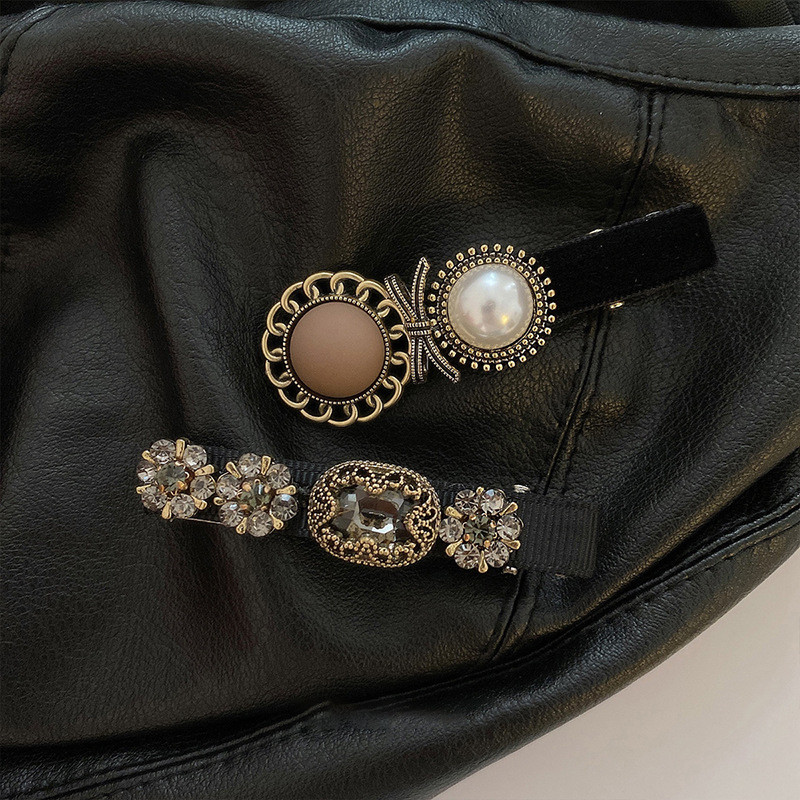 Női lányok Vintage hajtűk Crytal Pearl Hajcsat Női Haj kiegészítők Hajfogantyú Fejfedők Barrettes Díszek