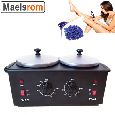 Dual Wax Pots Profesionalus elektrinis vaško šildytuvas Parrafino vaškavimo mašina plaukų šalinimui Veido odos kūno SPA salonas