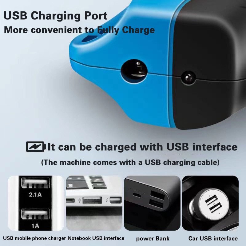 3,6 V punjive bežične električne škare od tkanine Glava rezača od volframovog čelika Tepih od PVC-a Koža Krojačke škare za šivanje