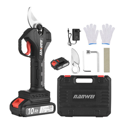 Nanwei 21V akumulatorske električne škare za orezivanje bez četkica 10Ah/20Ah na baterije Mašine za rezanje grana 30mm promjer rezanja