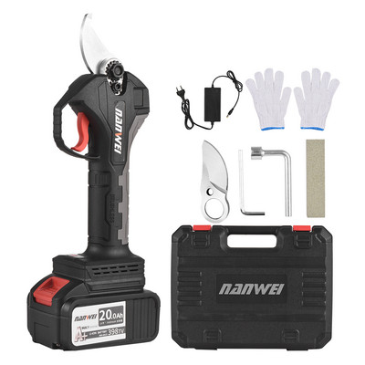 Nanwei 21V akumulatorske električne škare za orezivanje bez četkica 10Ah/20Ah na baterije Mašine za rezanje grana 30mm promjer rezanja