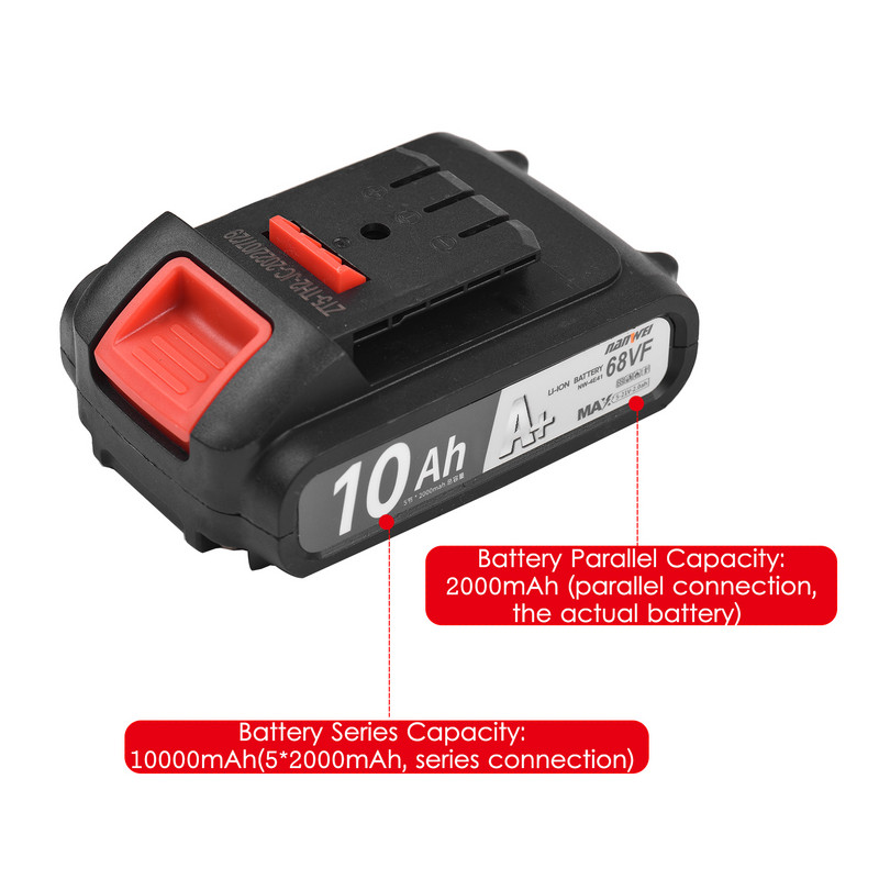 Nanwei 21V akumulatorske električne škare za orezivanje bez četkica 10Ah/20Ah na baterije Mašine za rezanje grana 30mm promjer rezanja