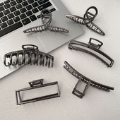 Žene Djevojke Metalni pištolj Crna kosa Kandže Dama Otmjene štipaljke za rep Modni dodaci za kosu Ukosnice Drške za kosu Pokrivala