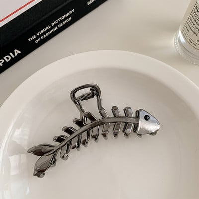 Žene Djevojke Metalni pištolj Crna kosa Kandže Dama Otmjene štipaljke za rep Modni dodaci za kosu Ukosnice Drške za kosu Pokrivala