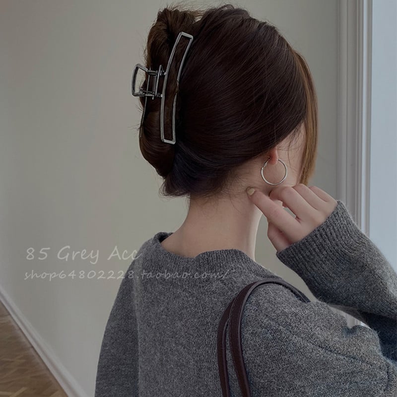 Žene Djevojke Metalni pištolj Crna kosa Kandže Dama Otmjene štipaljke za rep Modni dodaci za kosu Ukosnice Drške za kosu Pokrivala