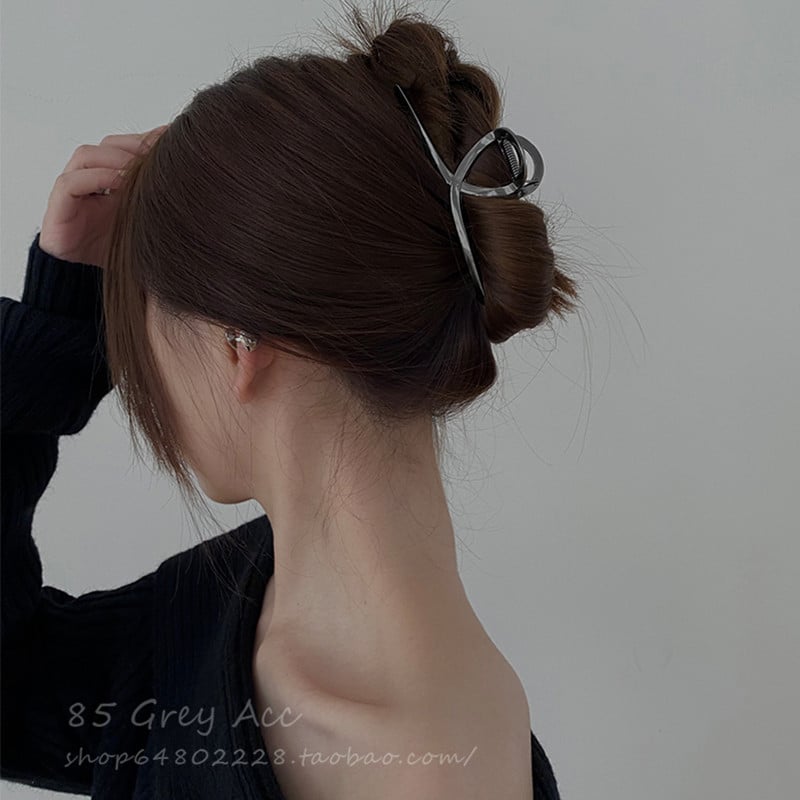 Žene Djevojke Metalni pištolj Crna kosa Kandže Dama Otmjene štipaljke za rep Modni dodaci za kosu Ukosnice Drške za kosu Pokrivala