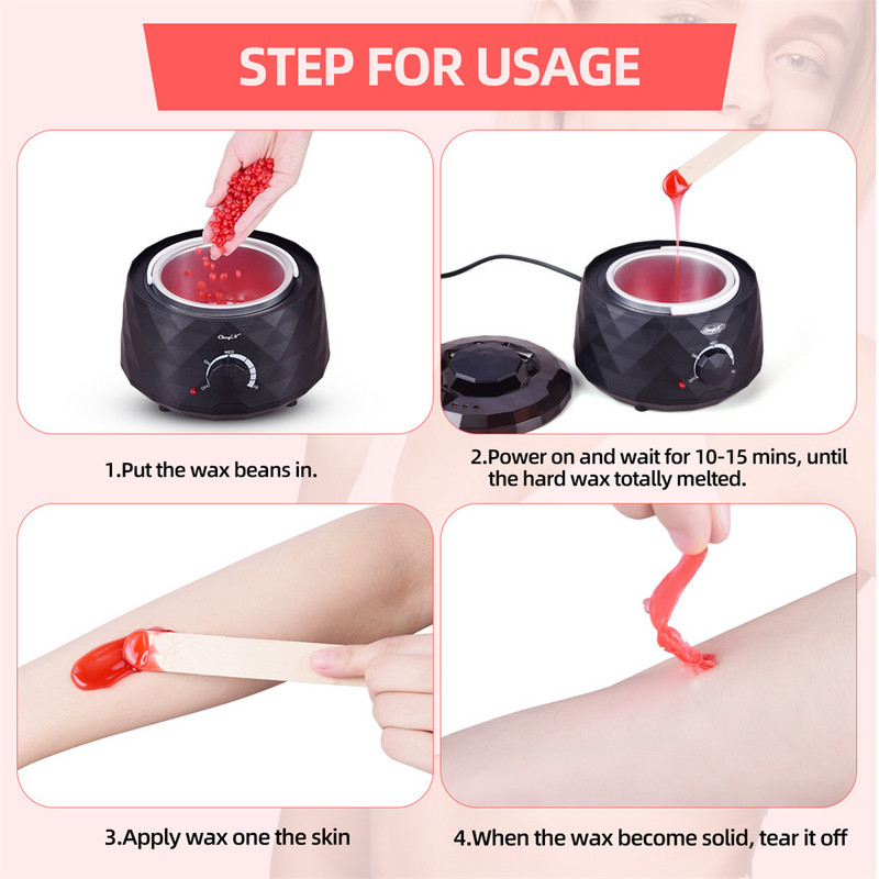 CkeyiN 500 ml vahasoojendid karvaeemaldus vahatamispott epilaator Professionaalne vahaubade sulatuskomplekt masin täiskomplekt näohooldus, käsi jalad keha