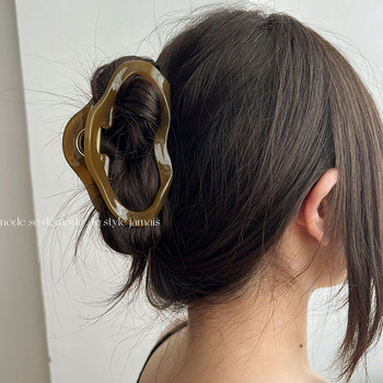 Ruoshui Най-новата жена Големи неправилни ацетатни нокти за коса Дамски фиби Дръжка за коса Шапки Шноли за измиване на лицето Щипки за коса