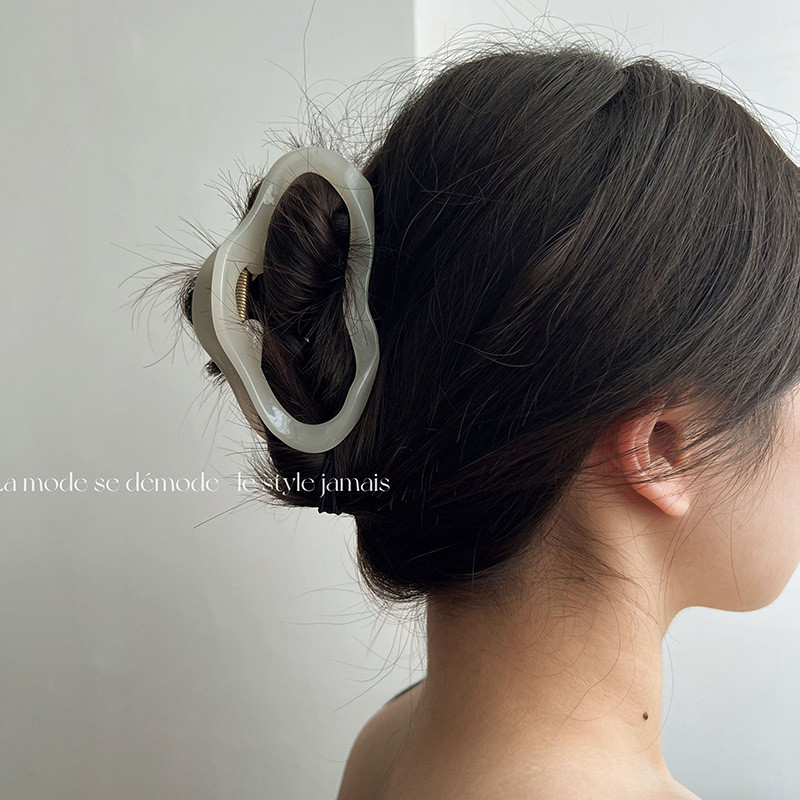 Ruoshui uusim naine, suured ebaregulaarsed atsetaadist juuksed küünised naistele juuksenõelad juuksenõelad peakatted, juukseklambrid, näo pesemine, juukseklambrid