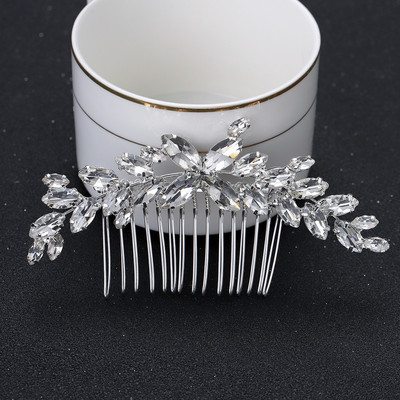 La modă tiara lucrată manual pieptene de păr pentru nuntă, frunze, flori, ace de păr de mireasă, perle, strasuri, bijuterii pentru cap, accesorii de păr pentru nunta pentru fete