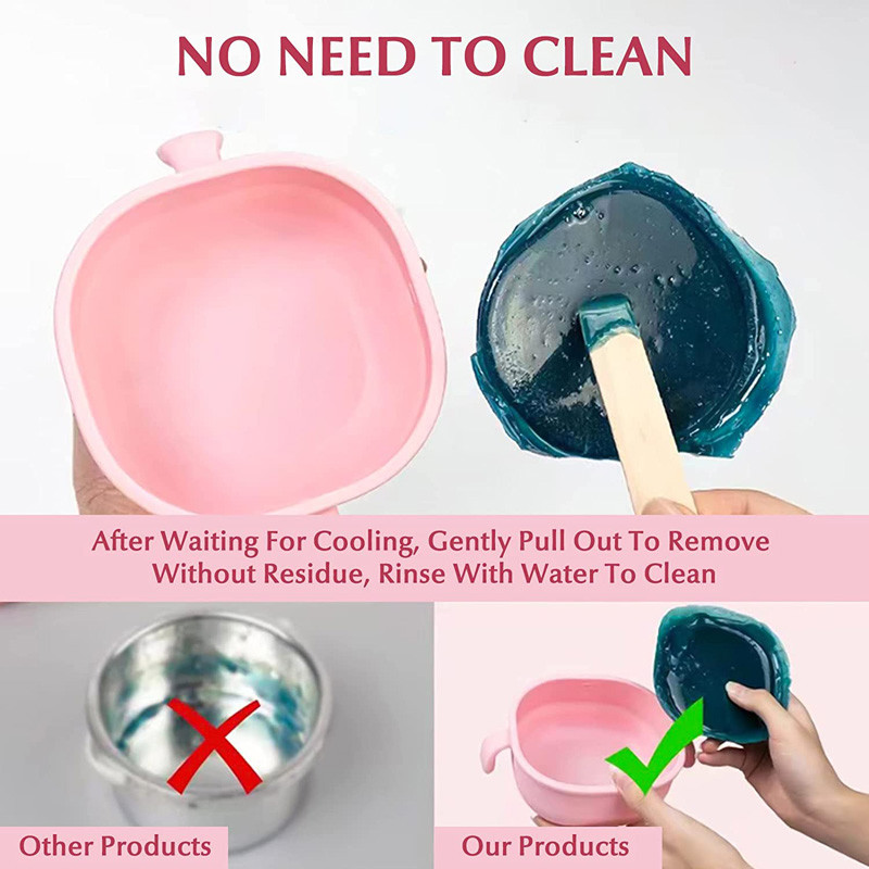 Kaasaskantav silikoonvaha soojendaja 400 ml kokkupandav vaha soojendaja karvaeemaldus vahamasin SPA keha epilaator parafiini vaha pott reisimiseks