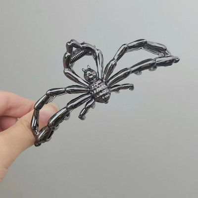 Femeie Elegant Sliver Big Spider Design Gheare de păr Moda doamnelor Spălarea feței Agrafe de păr Agrafe pentru fete Accesorii de păr din metal