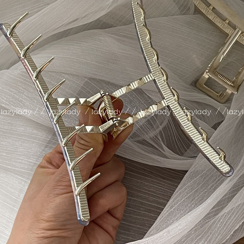 13 cm ülisuur naine metallist atsetaadist juukseküünised küünised naiste juukseaksessuaarid juuksenõelad näopesu peakatted kaunistused juukseklambrid