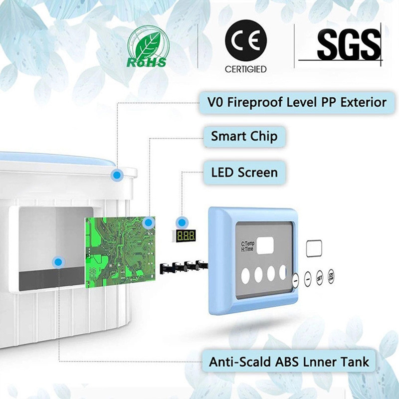 4,5 l parafino vaško mašina rankoms pėdoms, greito vaško tirpimo parafino vonia, parafino vaško šildytuvas LCD ekranas parafininės vonios SPA