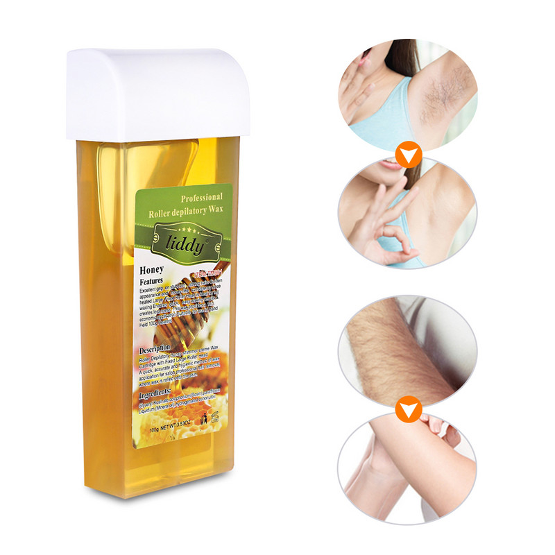 Epiliatorius 4in1 Roll-On Cartridge Depiliacinis parafino vaško šildytuvas vaškavimo popierius plaukelių šalinimo rinkinys depiliacijos įrankiui kostiumas namų salonas