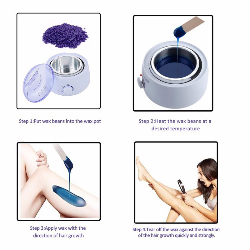 Grijač parafina Epilator za uklanjanje dlačica Stroj za depilaciju Voskom Topliji grijaći grah Kit za ruke, noge Tijelo Alati za njegu kože