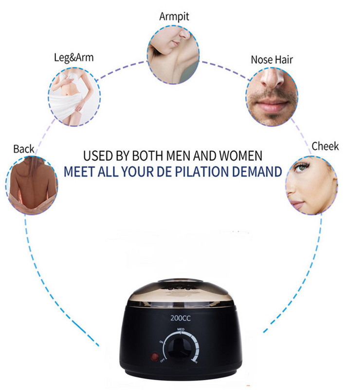Dropshipping grijač za parafinski vosak 200cc/500cc Mini grijač voska za stopala Mini SPA aparat za ruke Depilator za tijelo Alat za uklanjanje dlačica