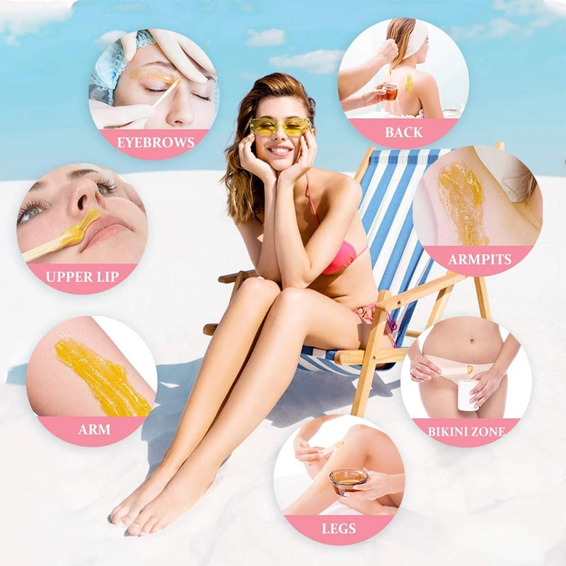 Grijač voska, grijač parafina, stroj za stopala Mini SPA, aparat za ruke, uređaj za depilaciju tijela, alat za uklanjanje dlačica s 400 g zrna voska