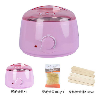 Kit de epilare cu ceară 100W Epilator depilator Aparat de epilat cu ceară pentru îndepărtarea părului Ceara se topește Kit de epilare cu ceară Încălzitor de parafină Încălzitor de mărgele de ceară