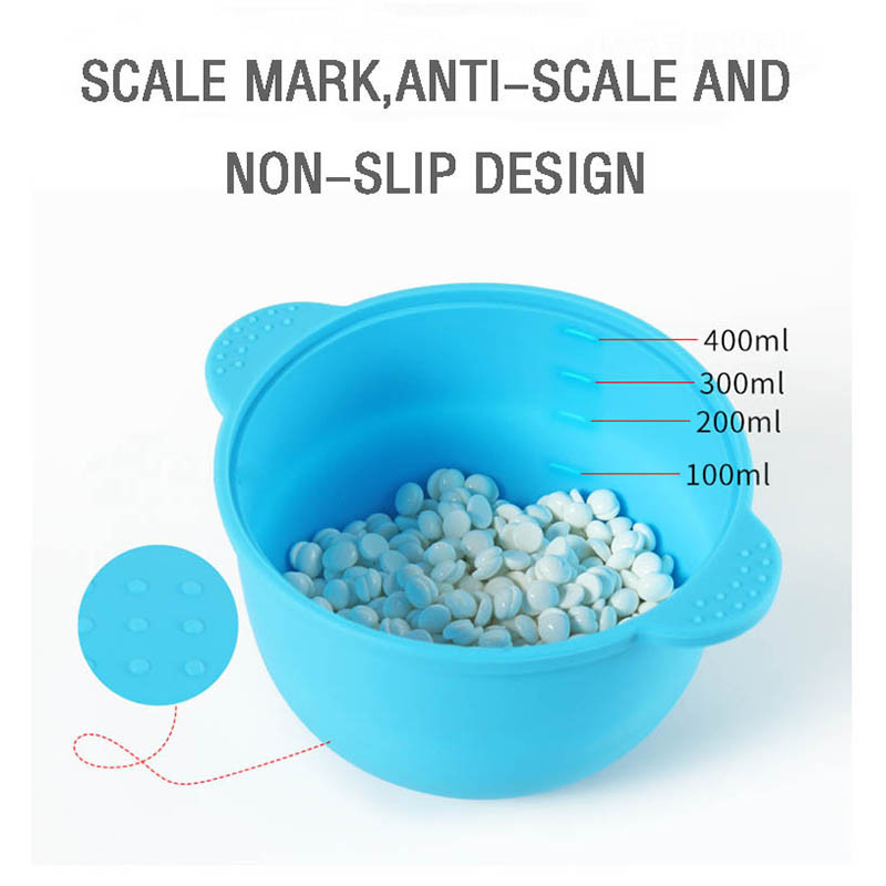 Daugkartinio naudojimo ir nuimamų silikoninių vaškavimo indų pakaitinis nepridegantis vaško dubuo, skirtas visų rūšių 500 ml vaško šildytuvui