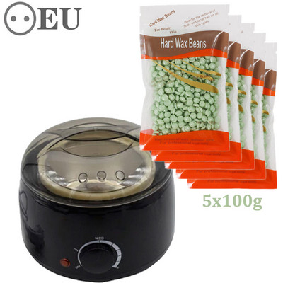 45 W grijač voska Depilator za depilaciju Stroj za uklanjanje dlačica Komplet za depilaciju voskom koji se otapa Parafinski grijač sa strojem za grijanje kuglica voska