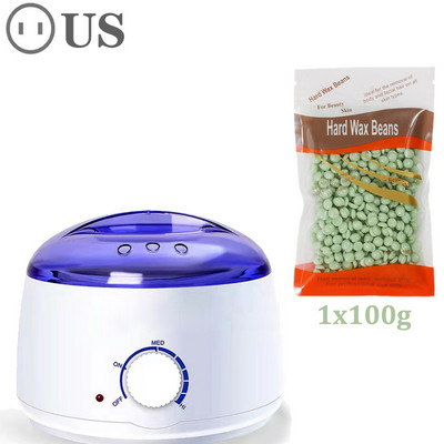 45 W grijač voska Depilator za depilaciju Stroj za uklanjanje dlačica Komplet za depilaciju voskom koji se otapa Parafinski grijač sa strojem za grijanje kuglica voska